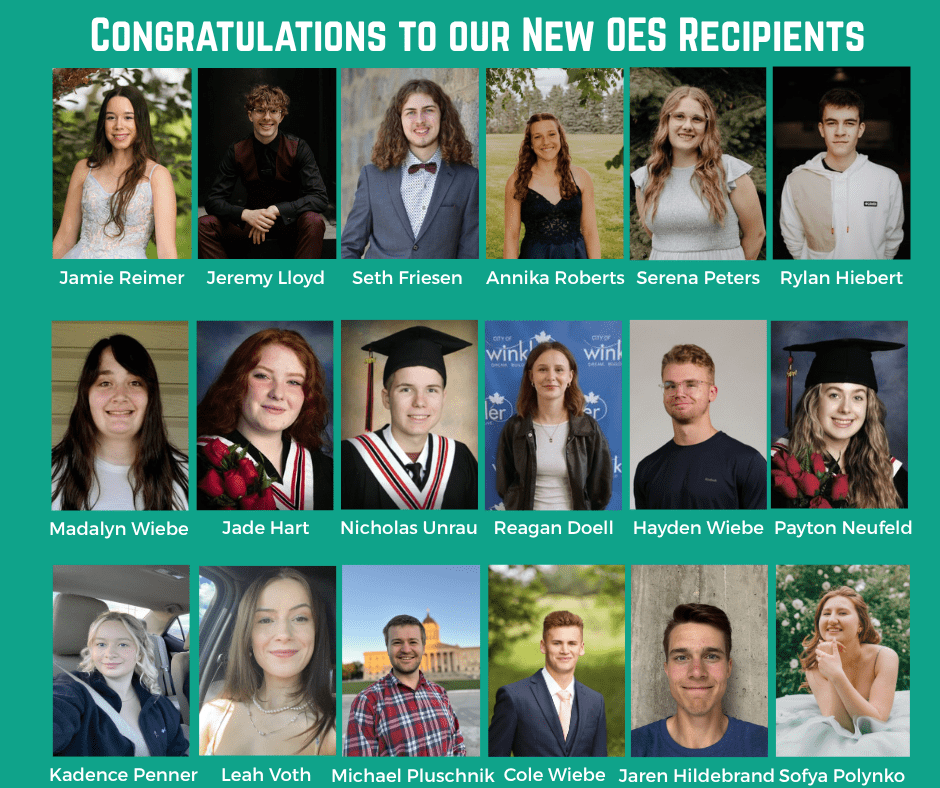 Congratulations to our New OES Recipients